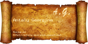 Antaly Georgina névjegykártya